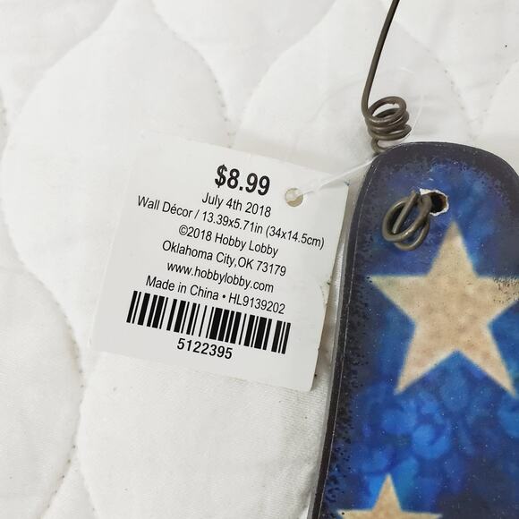 4th July Decor Patriotic AMERICA 3D Sign Collectible Wire Hanging 2018 New - Picture 4 of 6